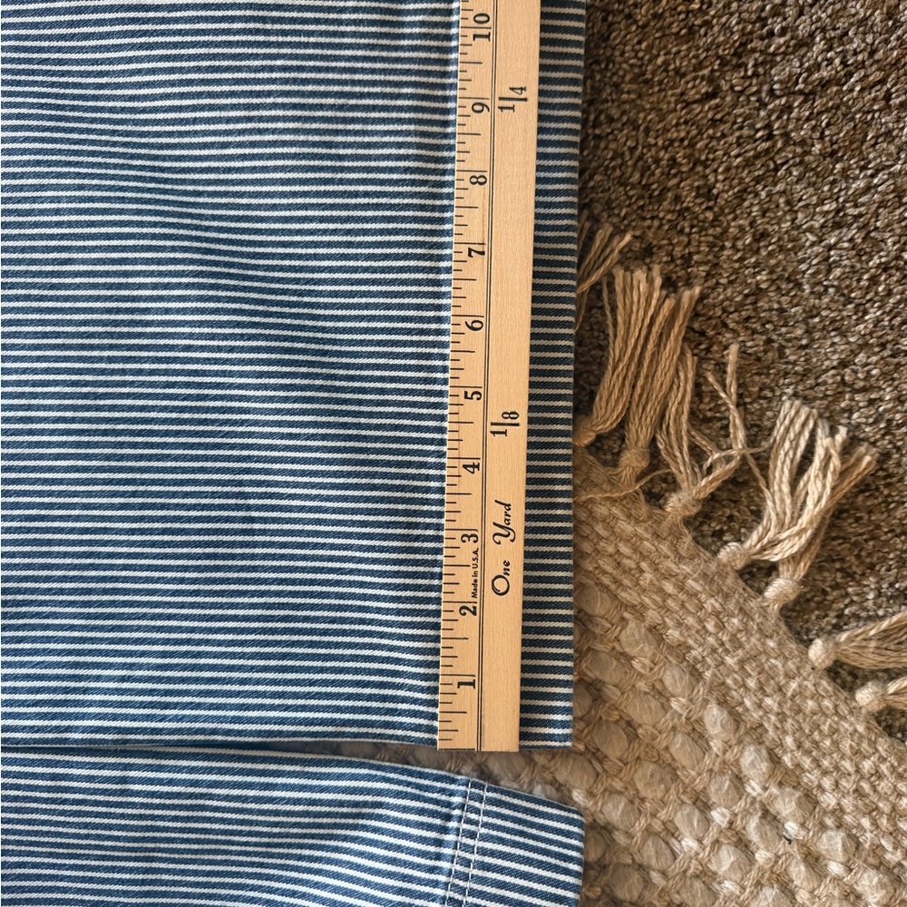 Talbots Blue Striped Flare Jeans - Picture 6 of 12